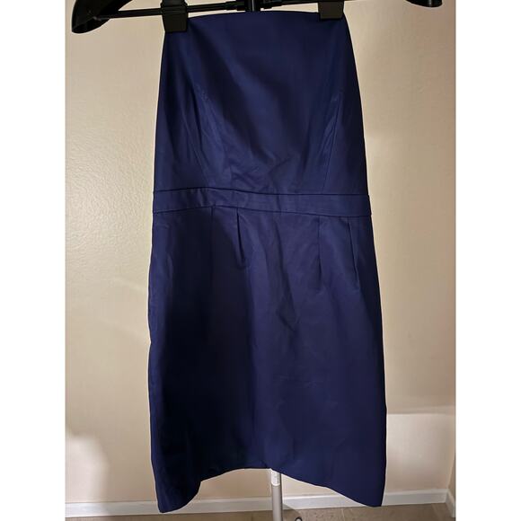 Target Limited Edition Sateen Woven Twill Strapless Blue Plum Point Size 6 - Picture 2 of 7